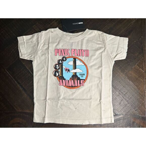 Pink Floyd Animals Tour Distressed Mini Band Tee Size 3T New - Picture 1 of 3